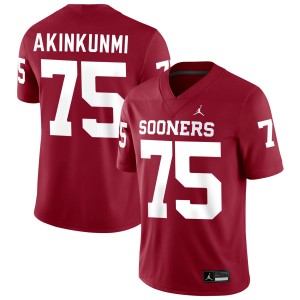 Daniel Akinkunmi Boomer Sooner Men's College Football High School #75 Jersey - Crimson 251302-124