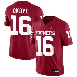Danny Okoye Oklahoma College Football #16 Men's High School Jersey - Crimson 896864-942