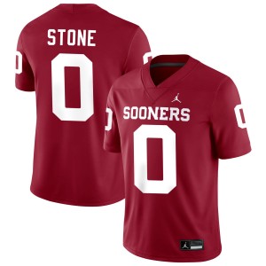David Stone Oklahoma Sooners Men's #0 High School College Football Jerseys - Crimson 653590-866