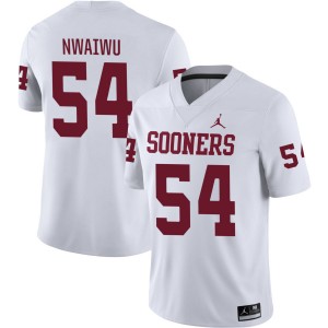 Febechi Nwaiwu Boomer Sooner Men's Official College Football #54 Jerseys - White 591479-940