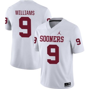 Gentry Williams Oklahoma Replica College Football Men #9 Jersey - White 765033-304