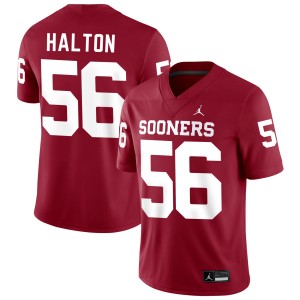 Gracen Halton OU Sooners Men High School #56 College Football Jersey - Crimson 866823-747