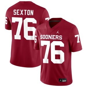 Jacob Sexton OU College Football Men #76 University Jerseys - Crimson 717357-779