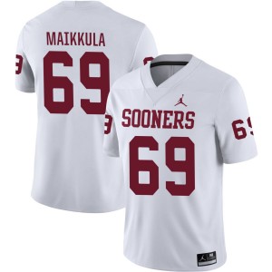 Jake Maikkula Sooners #69 Men College Football University Jerseys - White 914594-664