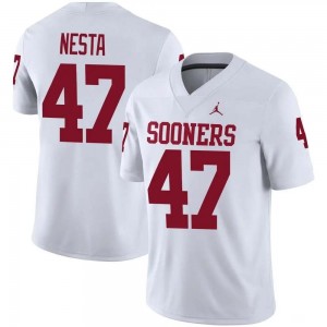 James Nesta OU Sooners College Football #47 Men Replica Jersey - White 184221-462