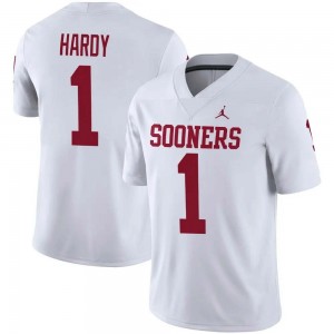 Jaydan Hardy Oklahoma Sooners University College Football Men's #1 Jerseys - White 536186-862