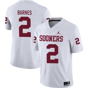 Jovantae Barnes OU College Football Men's Official #2 Jersey - White 618970-919