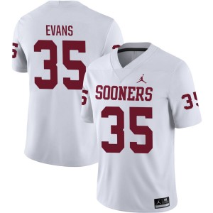Liam Evans Boomer Sooner Limited College Football #35 Mens Jersey - White 286400-340