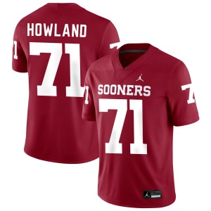 Logan Howland Oklahoma College Football #71 Replica Men's Jersey - Crimson 460352-894
