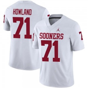 Logan Howland Boomer Sooner #71 College Football Stitched Men's Jerseys - White 107407-147