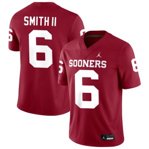 Nigel Smith II OU Men Player #6 College Football Jersey - Crimson 930146-412