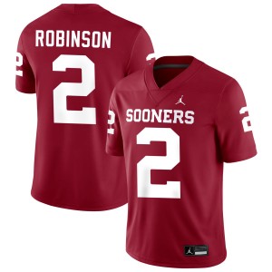 Omarion Robinson OU Sooners University #2 Mens College Football Jersey - Crimson 587375-677