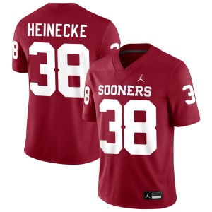 Owen Heinecke Oklahoma Sooners #38 College Football Stitched Men's Jerseys - Crimson 619099-640