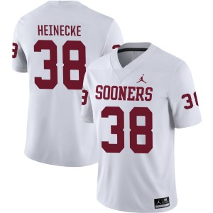 Owen Heinecke Oklahoma Sooners #38 Men's College Football Embroidery Jersey - White 890757-396