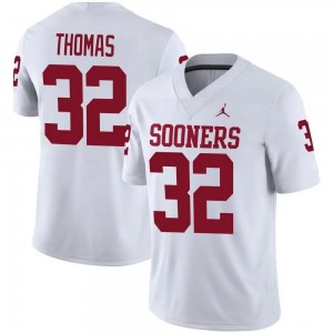 R Mason Thomas Boomer Sooner #32 College Football Mens Player Jersey - White 120440-888