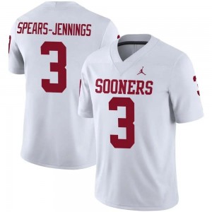 Robert Spears-Jennings OU #3 Men's College Football Game Jersey - White 170440-622