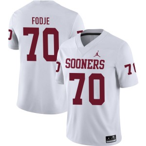 Ryan Fodje Sooners Men 2025-26 #70 College Football Jersey - White 294910-138