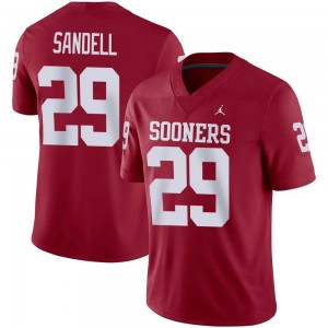 Tate Sandell OU Men #29 College Football High School Jerseys - Crimson 890792-427