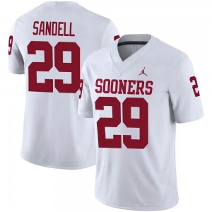 Tate Sandell Oklahoma Men #29 College Football Game Jerseys - White 109070-986