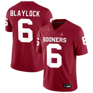 Tory Blaylock Boomer Sooner College Football #6 Men NCAA Jerseys - Crimson 449104-980