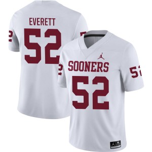 Troy Everett Sooners Mens #52 High School College Football Jerseys - White 490230-952