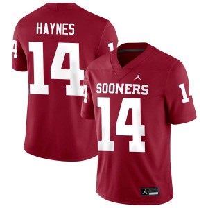 Trystan Haynes Boomer Sooner College Football University #14 Men's Jersey - Crimson 821216-942