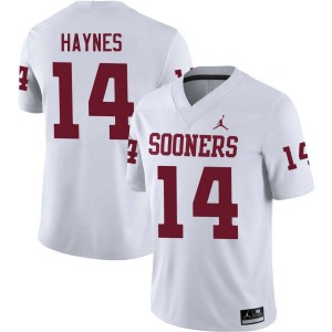 Trystan Haynes OU College Football Men #14 High School Jersey - White 482771-894