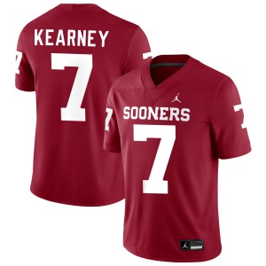 Zion Kearney Boomer Sooner College Football #7 Game Men Jerseys - Crimson 760998-385