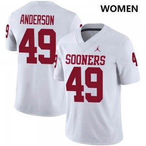 Ben Anderson Oklahoma Sooners #49 Womens College Football Alumni Jersey - White 538691-819