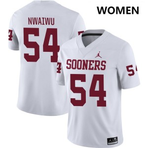 Febechi Nwaiwu OU College Football Women's #54 NCAA Jersey - White 337291-632