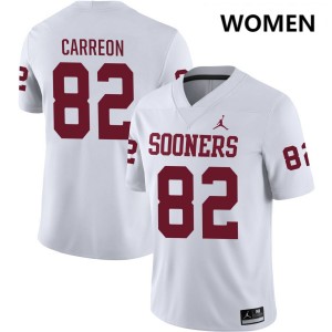 Ivan Carreon OU Sooners #82 Women's College Football High School Jerseys - White 932821-151