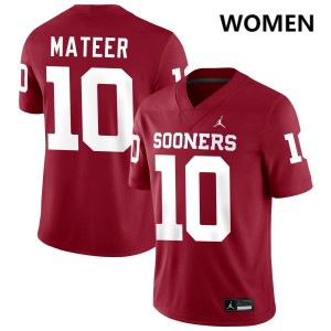 John Mateer Oklahoma Sooners #10 College Football Limited Women's Jersey - Crimson 104124-796