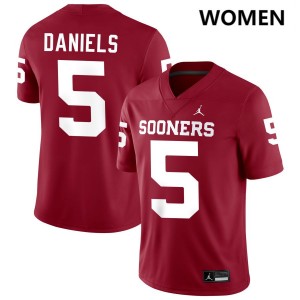 Kendal Daniels Boomer Sooner Womens College Football #5 Replica Jersey - Crimson 279343-745