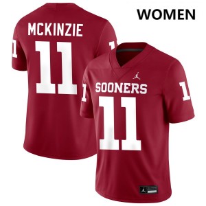 Kobie McKinzie Oklahoma #11 Women's Embroidery College Football Jerseys - Crimson 359297-314