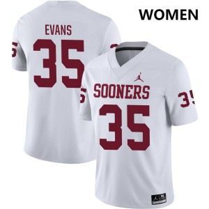 Liam Evans OU Women's #35 Alumni College Football Jerseys - White 395286-807