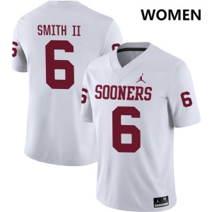 Nigel Smith II Oklahoma Sooners Player College Football Women #6 Jersey - White 616257-817