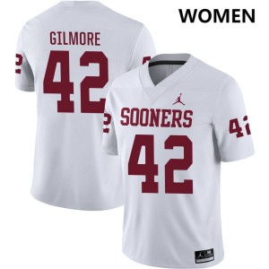 Wyatt Gilmore Sooners #42 Player College Football Women's Jersey - White 343204-585