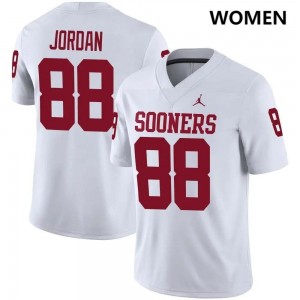 Jacob Jordan Oklahoma College Football Replica #88 Women's Jerseys - White 396361-458