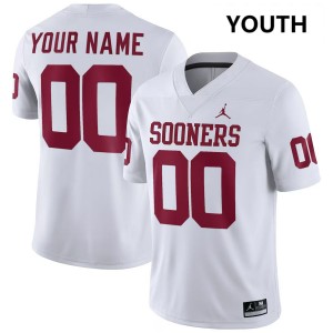 Custom OU Youth College Football Limited #00 Jersey - White 680916-603