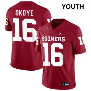 Danny Okoye OU College Football #16 Player Youth Jerseys - Crimson 669903-866