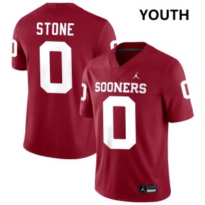 David Stone OU Sooners Youth Embroidery College Football #0 Jersey - Crimson 270815-604