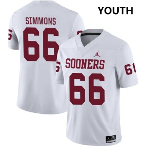 Derek Simmons OU #66 College Football Youth High School Jersey - White 689001-552