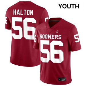 Gracen Halton OU Sooners College Football Youth #56 Limited Jersey - Crimson 288049-959