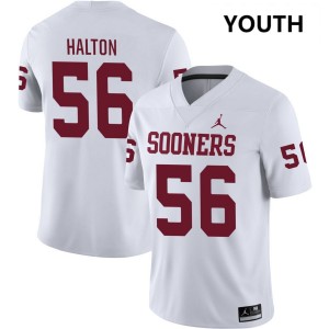 Gracen Halton Boomer Sooner College Football Youth #56 NCAA Jerseys - White 345031-738