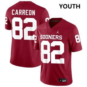 Ivan Carreon Oklahoma Sooners Youth #82 College Football Game Jerseys - Crimson 875220-752