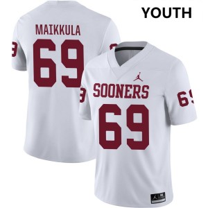 Jake Maikkula OU Sooners #69 Youth College Football Embroidery Jerseys - White 174545-877