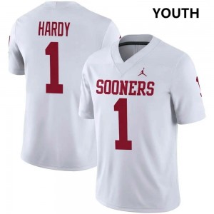 Jaydan Hardy OU College Football Youth Game #1 Jerseys - White 169194-165