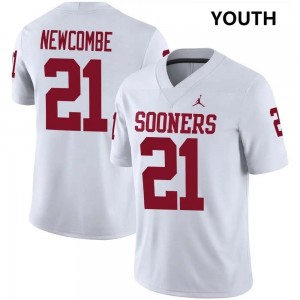 Jeremiah Newcombe Oklahoma Sooners #21 Embroidery College Football Youth Jersey - White 192455-365