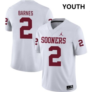 Jovantae Barnes Oklahoma Sooners #2 College Football Player Youth Jersey - White 169354-633