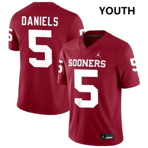 Kendal Daniels OU Sooners #5 College Football Youth Official Jerseys - Crimson 432083-860
